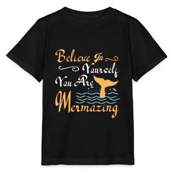 Sirène Sirènes Sirène Cadeau - T-shirt bio MINI CREATOR Stanley/Stella Enfant - noir - Devant - Mikhail (115cm)