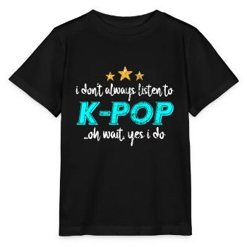 K-Pop - Stanley/Stella MINI CREATOR Kids’ T-Shirt - black - Front - Mikhail (115cm)