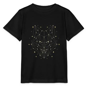 Polygon Wolf - Stanley/Stella Kinder T-Shirt MINI CREATOR  - Schwarz - Vorne - Mikhail (115cm)