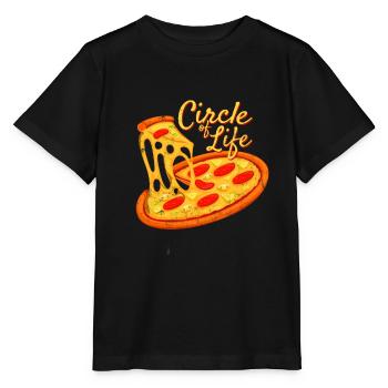 Pizza - Stanley/Stella Kinder T-Shirt MINI CREATOR  - Schwarz - Vorne - Mikhail (115cm)
