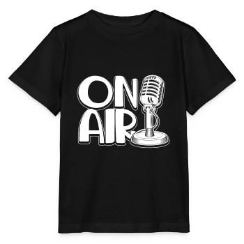 Mikrofon Podcast Blog On Air Radio Kommentator - Stanley/Stella Kinder T-Shirt MINI CREATOR  - Schwarz - Vorne - Mikhail (115cm)
