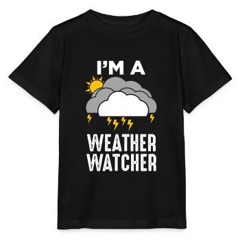 Meteorologe Wetter Wettermann Meteorologie - Stanley/Stella Kinder T-Shirt MINI CREATOR  - Schwarz - Vorne - Mikhail (115cm)