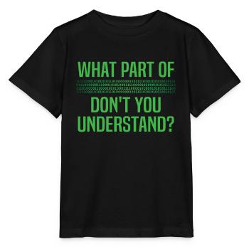 Binärcode Binar Dualcode Programmierer Geschenk - Stanley/Stella Kinder T-Shirt MINI CREATOR  - Schwarz - Vorne - Mikhail (115cm)