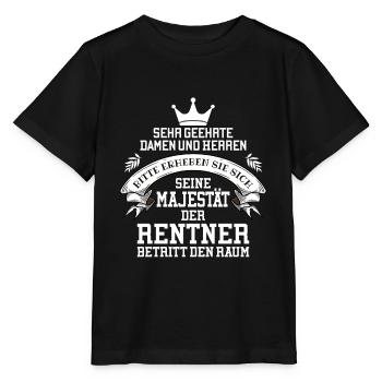 Seine Majestät der Rentner betritt den Raum - Stanley/Stella Kinder T-Shirt MINI CREATOR  - Schwarz - Vorne - Mikhail (115cm)