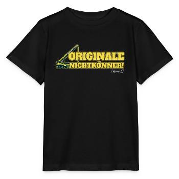 Kranplätze müssen verdichtet sein - Stanley/Stella Kinder T-Shirt MINI CREATOR  - Schwarz - Vorne - Mikhail (115cm)