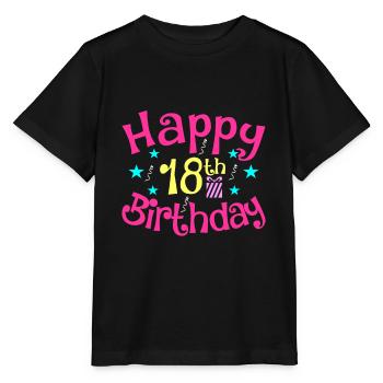 18th birthday - Stanley/Stella MINI CREATOR Kids’ T-Shirt - black - Front - Mikhail (115cm)