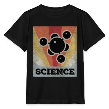 Science - Atome - T-shirt bio MINI CREATOR Stanley/Stella Enfant - noir - Devant - Mikhail (115cm)