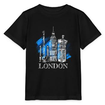 Londres - T-shirt bio MINI CREATOR Stanley/Stella Enfant - noir - Devant - Mikhail (115cm)