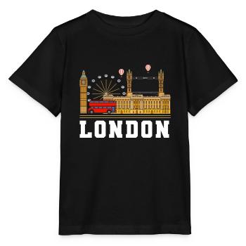 Londres - T-shirt bio MINI CREATOR Stanley/Stella Enfant - noir - Devant - Mikhail (115cm)
