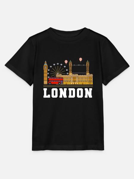 Londres - T-shirt bio MINI CREATOR Stanley/Stella Enfant - noir