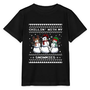 Snowmies Noël Bonhomme de neige laid Noël - T-shirt bio MINI CREATOR Stanley/Stella Enfant - noir - Devant - Mikhail (115cm)