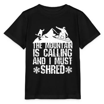 Snowboard Snowboarder Shred White - Stanley/Stella MINI CREATOR Kids’ T-Shirt - black - Front - Mikhail (115cm)