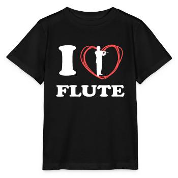 Flute T Shirt For Women - Stanley/Stella Kinder T-Shirt MINI CREATOR  - Schwarz - Vorne - Mikhail (115cm)