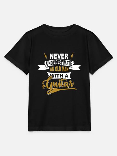Never underestimate an old man - Stanley/Stella Kinder T-Shirt MINI CREATOR - Schwarz
