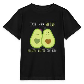 Avocado Avocados Paar Paare Vegan Veganer Geschenk - Stanley/Stella Kinder T-Shirt MINI CREATOR  - Schwarz - Vorne - Mikhail (115cm)