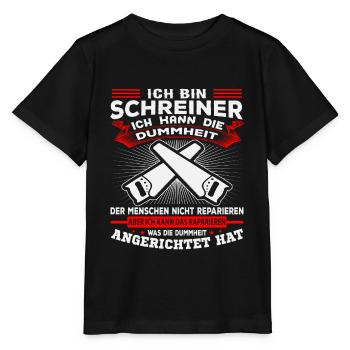 ICH BIN SCHREINER - Stanley/Stella Kinder T-Shirt MINI CREATOR  - Schwarz - Vorne - Mikhail (115cm)