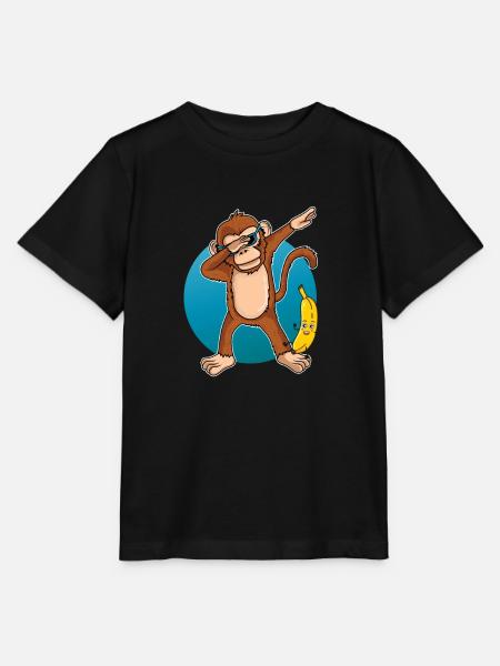 Dabbing Affe Dab Tanz Banane Geschenk Geburtstag - Stanley/Stella Kinder T-Shirt MINI CREATOR  - Schwarz