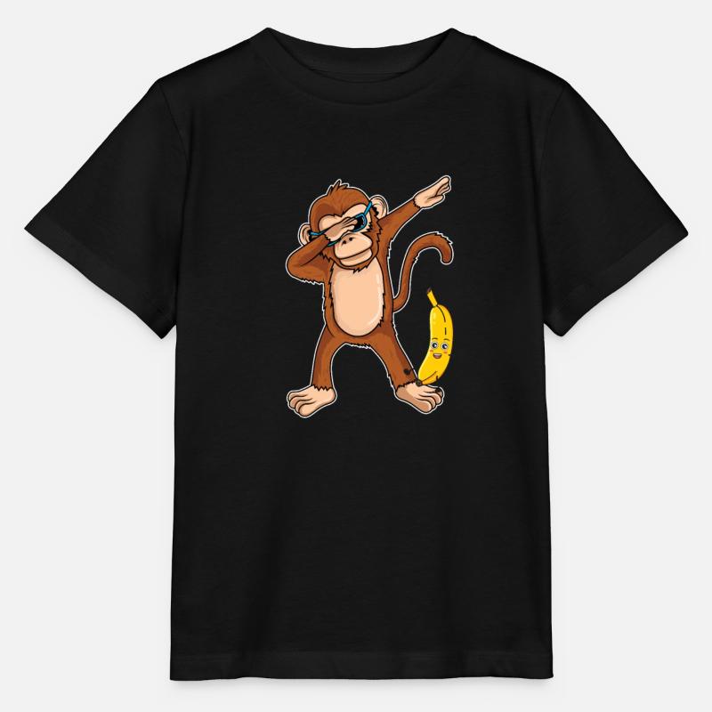 Dabbing Affe Dab Tanz Banane Geschenk Geburtstag - Stanley/Stella Kinder T-Shirt MINI CREATOR  - Schwarz