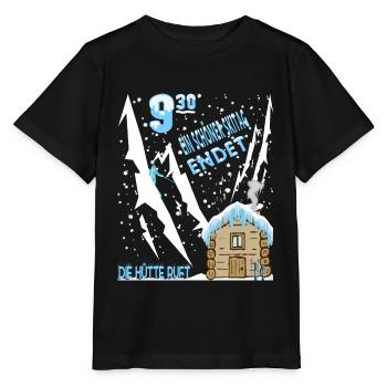 A nice day of skiing comes to an end the hut calls - Stanley/Stella MINI CREATOR Kids’ T-Shirt - black - Front - Mikhail (115cm)