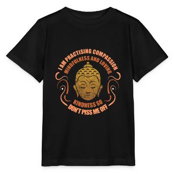 Buddhism - Stanley/Stella MINI CREATOR Kids’ T-Shirt - black - Front - Mikhail (115cm)