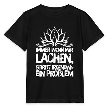 Yoga Meditation Spiritualität Lachen Weiß - Stanley/Stella Kinder T-Shirt MINI CREATOR  - Schwarz - Vorne - Mikhail (115cm)