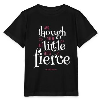 Though She Be But Little She Is Fierce Shakespeare - Stanley/Stella Kinder T-Shirt MINI CREATOR  - Schwarz - Vorne - Mikhail (115cm)