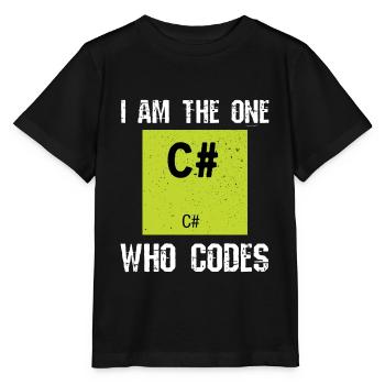 Programmation des codes C # - T-shirt bio MINI CREATOR Stanley/Stella Enfant - noir - Devant - Mikhail (115cm)
