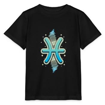 Sternzeichen Fisch - Stanley/Stella Kinder T-Shirt MINI CREATOR  - Schwarz - Vorne - Mikhail (115cm)