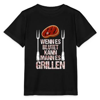 Grillen BBQ - Stanley/Stella Kinder T-Shirt MINI CREATOR  - Schwarz - Vorne - Mikhail (115cm)