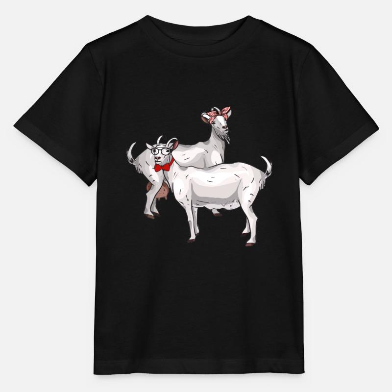 Ziegen Ziege Ziegenbock Bock Hirte Bauer Geschenk - Stanley/Stella Kinder T-Shirt MINI CREATOR  - Schwarz