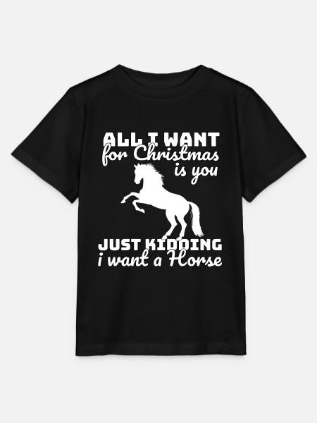 Weihnachten Pferde Spruch - Stanley/Stella Kinder T-Shirt MINI CREATOR - Schwarz