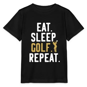 Golf Course Golfers Repeat - Stanley/Stella MINI CREATOR Kids’ T-Shirt - black - Front - Mikhail (115cm)