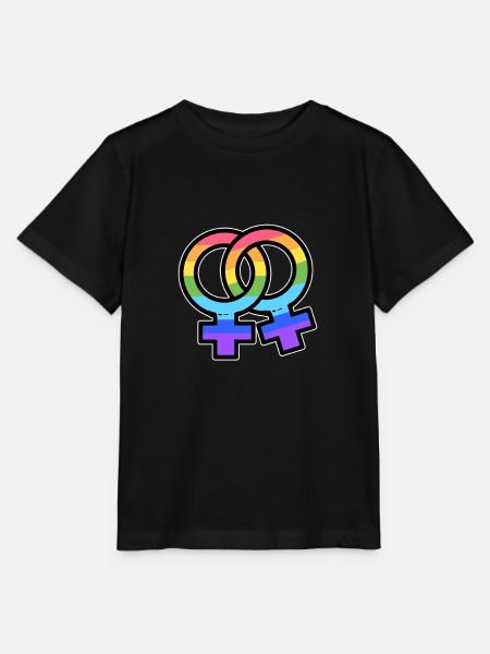 LGBT Flagge Lesbenstolz - Stanley/Stella Kinder T-Shirt MINI CREATOR - Schwarz