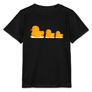 Enten Gummi-Ente - Stanley/Stella Kinder T-Shirt MINI CREATOR  - Schwarz - Vorne - Mikhail (115cm)
