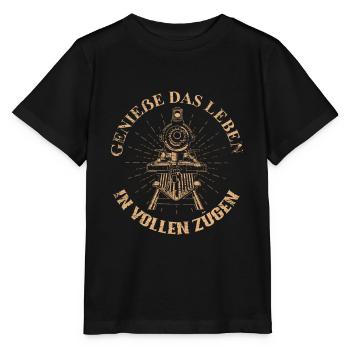 Eisenbahn Wortspiel - Stanley/Stella Kinder T-Shirt MINI CREATOR  - Schwarz - Vorne - Mikhail (115cm)