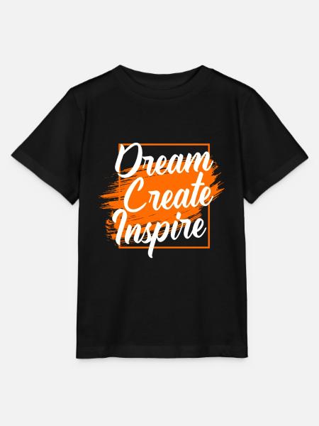 Träume Erschaffe Inspiriere - Stanley/Stella Kinder T-Shirt MINI CREATOR - Schwarz