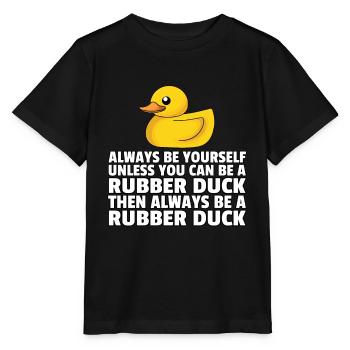 Rubber duck rubber duck rubber duck - Stanley/Stella MINI CREATOR Kids’ T-Shirt - black - Front - Mikhail (115cm)