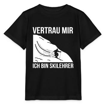 Skilehrer - Stanley/Stella Kinder T-Shirt MINI CREATOR  - Schwarz - Vorne - Mikhail (115cm)