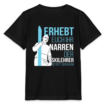 Skilehrer Ski Wintersport - Stanley/Stella Kinder T-Shirt MINI CREATOR  - Schwarz - Vorne - Mikhail (115cm)