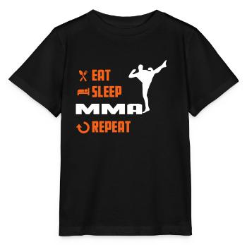 EAT SLEEP MMA - Mma Tshirt - Stanley/Stella Kinder T-Shirt MINI CREATOR  - Schwarz - Vorne - Mikhail (115cm)