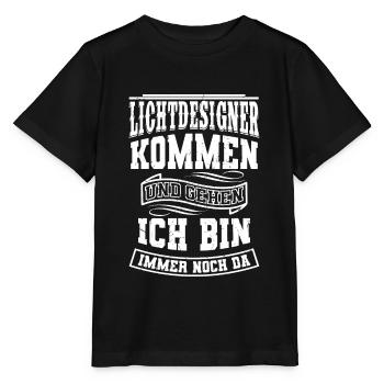 LICHTDESIGNER Kommen Und Gehen Lichttechniker Crew - Stanley/Stella Kinder T-Shirt MINI CREATOR  - Schwarz - Vorne - Mikhail (115cm)