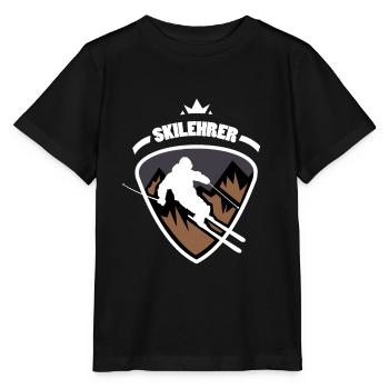 Skilehrer Wappen Logo - Stanley/Stella Kinder T-Shirt MINI CREATOR  - Schwarz - Vorne - Mikhail (115cm)