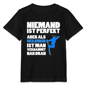 Skilehrer Spruch - Stanley/Stella Kinder T-Shirt MINI CREATOR  - Schwarz - Vorne - Mikhail (115cm)