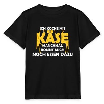 Ich Koche Mit Käse - Stanley/Stella Kinder T-Shirt MINI CREATOR  - Schwarz - Vorne - Mikhail (115cm)