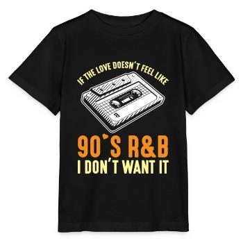 90er Jahre R&B Musikkassette 90 Jahre Songs - Stanley/Stella Kinder T-Shirt MINI CREATOR  - Schwarz - Vorne - Mikhail (115cm)