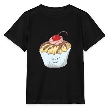 Muffin boulanger bonbons dessert pâtisseries - T-shirt bio MINI CREATOR Stanley/Stella Enfant - noir - Devant - Mikhail (115cm)