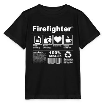 Firefighter - T-shirt bio MINI CREATOR Stanley/Stella Enfant - noir - Devant - Mikhail (115cm)