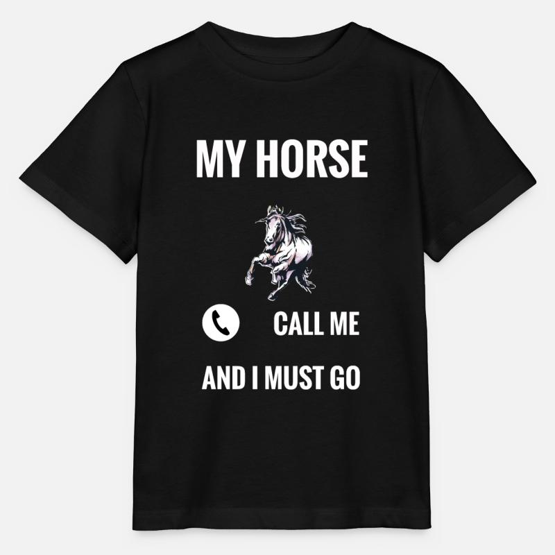 cheval - T-shirt bio MINI CREATOR Stanley/Stella Enfant - noir