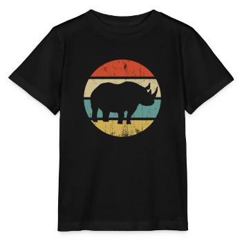 Rhinocéros rhinocéros - T-shirt bio MINI CREATOR Stanley/Stella Enfant - noir - Devant - Mikhail (115cm)