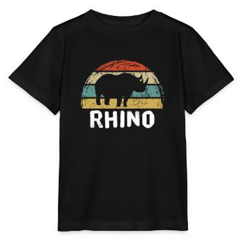 Rhinocéros rhinocéros - T-shirt bio MINI CREATOR Stanley/Stella Enfant - noir - Devant - Mikhail (115cm)